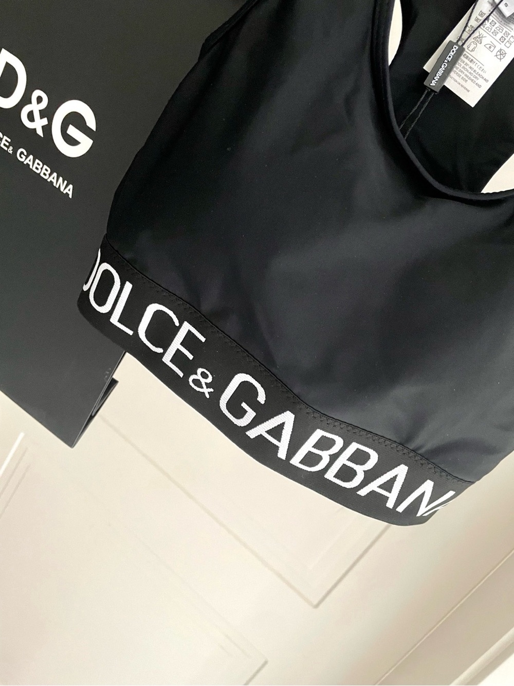 Dolce & Gabbana Black Logo Sports Bra and Leggings Set - Picture 3 of 7